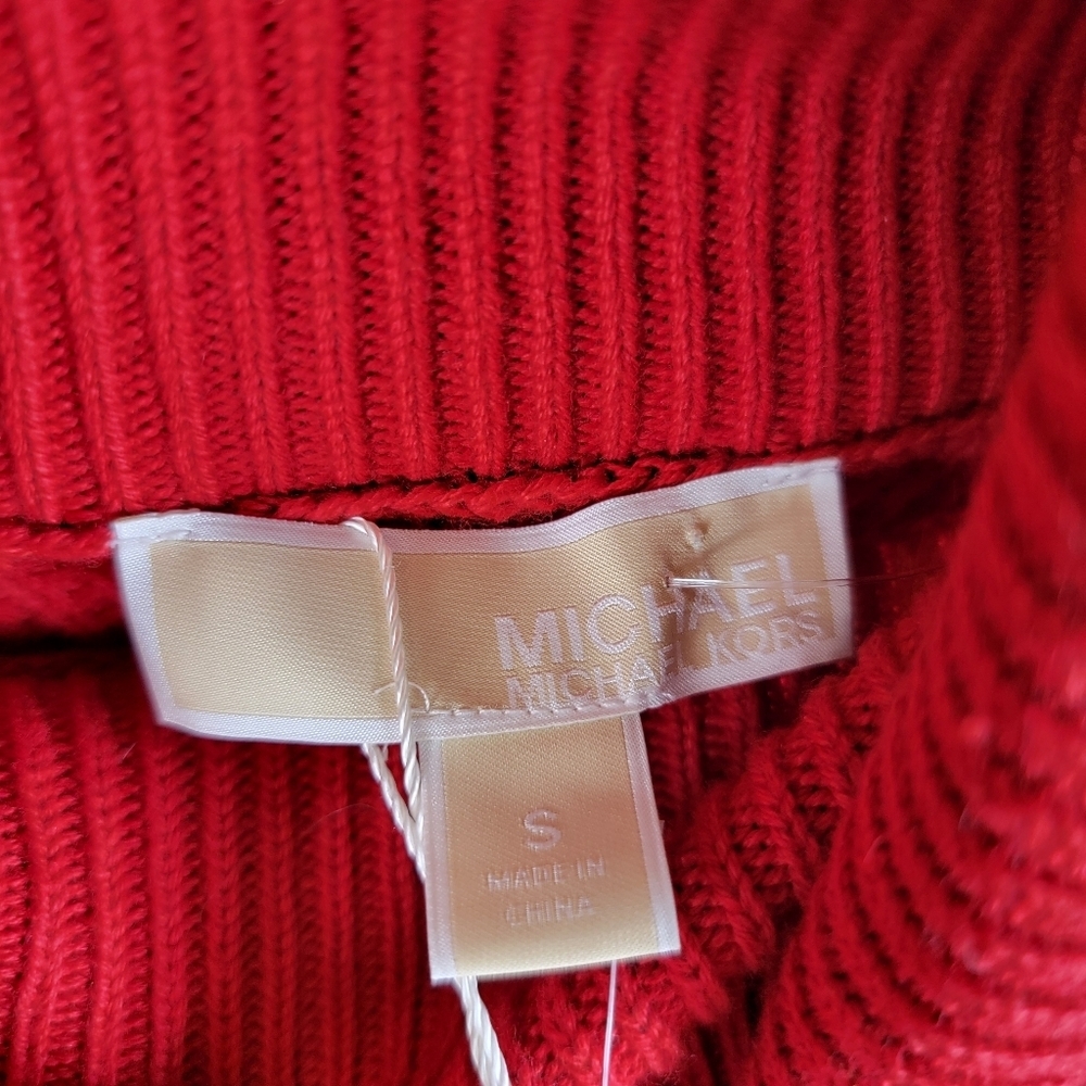 Michael Kors Women's Red Knit Turtleneck Sweater Size‎ S - Picture 5 of 8